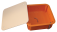 Tracon Gipszkarton doboz, sima, fedéllel, narancssárga 100×100×45mm