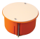 Tracon Gipszkarton doboz, sima, fedéllel, narancssárga 80×45mm
