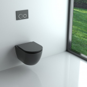 AREZZO design ARIZONA Vortex Rimless függesztett wc fekete