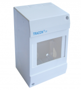 Tracon Falon kívüli elosztódoboz, ajtó nélkül 1×4 modul, IP40