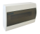 Tracon Falon kívüli elosztódoboz, füstszínű ajtóval, N/PE sínnel 1×18 modul, IP40