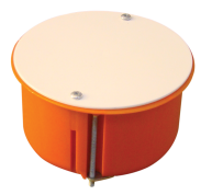 Tracon Gipszkarton doboz, sima, fedéllel, narancssárga 80×45mm