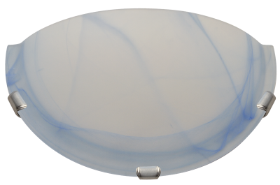 Tracon Üveg oldalfali fél UFO lámpatest, kék 230V E27 60W 300MM