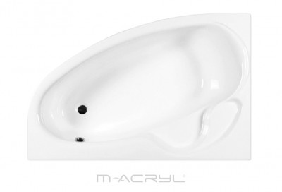 M-Acryl Daria aszimmetrikus akril kád 160x105 bal + láb [OUTLET]