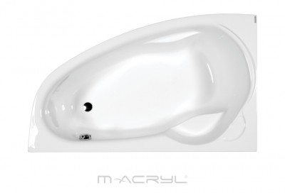 M-Acryl Liza aszimmetrikus akril kád 150x95 bal + láb