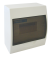 Tracon Falon kívüli elosztódoboz, füstszínű ajtóval, N/PE sínnel 1×8 modul, IP40