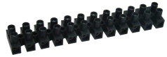 Tracon Flexibilis nyomólemezes sorozatkapocs, H profil, 12 tag, fekete