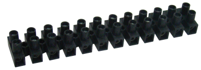 Tracon Flexibilis nyomólemezes sorozatkapocs, H profil, 12 tag, fekete
