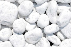 SCHERF carrarai fehér kerekszemcsés márvány díszkavics 40-60 mm
