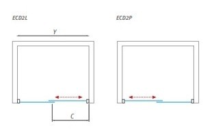 Roltechnik ECD2L/1200 zuhany tolóajtó bril/transp. bal