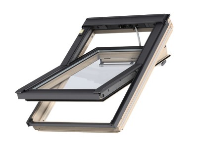 VELUX Elektromos GGL tetőtéri ablak fa, ragasztott üveg 66x118 cm