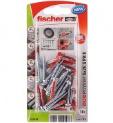 Fischer Duopower 18db 5X25 dübel, lencsefejű csavar