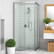 Roltechnik LLS2 szögletes zuhanykabin több méretben (brilliant, transparent)