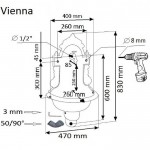Vienna kerti kút 23/12 antikolt bronz