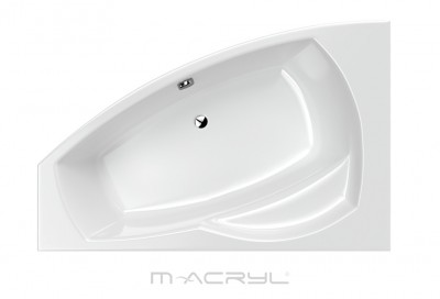 M-Acryl Claudia aszimmetrikus akril kád 170x115 jobb + láb