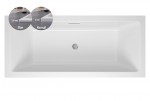 M-Acryl Sabina Pro Slim kád 180x80 + láb vízszintes túlfolyóval