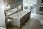 M-Acryl Sabina Pro Slim kád 180x80 + láb vízszintes túlfolyóval