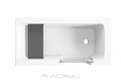M-Acryl Héra akadálymentesített besétálós akril kád 160x75 balos + előlap (üveg) + láb