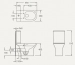 AREZZO design VERMONT peremnélküli kombi wc alsó/hátsó kifolyású