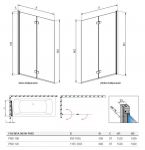 Radaway kádparaván FUENTA NEW PND 100 balos [OUTLET]