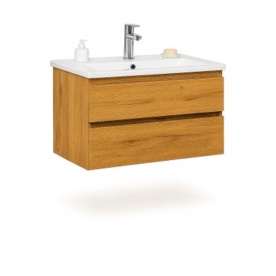 Tboss Sparta 60 alsó szekrény (tölgy) + mosdótál