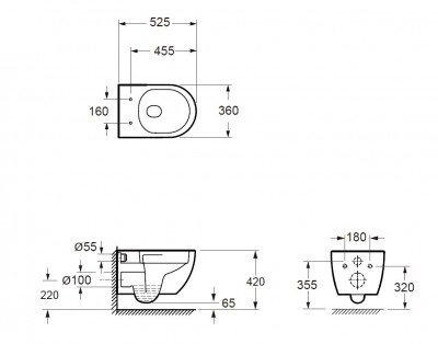 AREZZO design ARIZONA Vortex Rimless függesztett wc AREZZO design ARIZONA Vortex Rimless függesztett wc