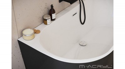 M-Acryl Balance különleges akril 160x75 + kádláb + előlap (fehér) bal