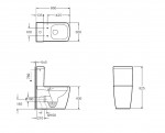 AREZZO design MONTANA kombi wc alsós/hátsó kifolyású, rimless AR-502R (2 doboz)