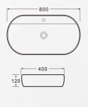 AREZZO design MESA 80x40 mosdótál AR-432