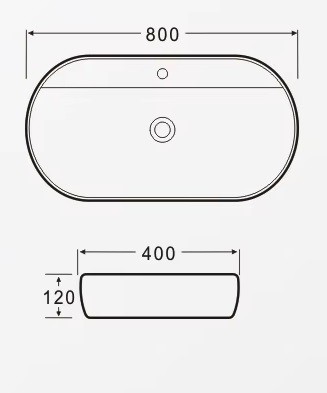 AREZZO design MESA 80x40 mosdótál AR-432