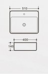 AREZZO design FRESNO 50x40 mosdótál AR-453