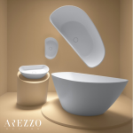 AREZZO design MARYLAND öntöttmárvány mosdó, matt