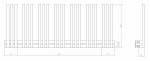 AREZZO design LINEAR GUN METAL 1200x500 törölközőszárító radiátor AR-LR12050GM