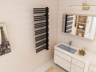 AREZZO design LINEAR GUN METAL 1200x500 törölközőszárító radiátor AR-LR12050GM