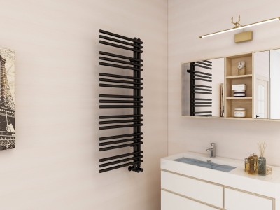 AREZZO design LINEAR GUN METAL 1200x500 törölközőszárító radiátor AR-LR12050GM