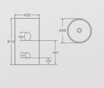 AREZZO design LINCOLN 45x45x81 álló mosdó AR-M9014A