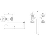 Symetrio Konyhai csaptelep, fali