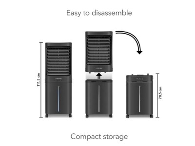 TROTEC PAE 80 Aircooler, léghűtő, légnedvesítő - max légszállítás 1000m3/h, 125W, 60l