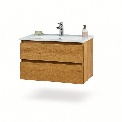 Tboss Sparta 75 alsó szekrény (tölgy) + mosdótál