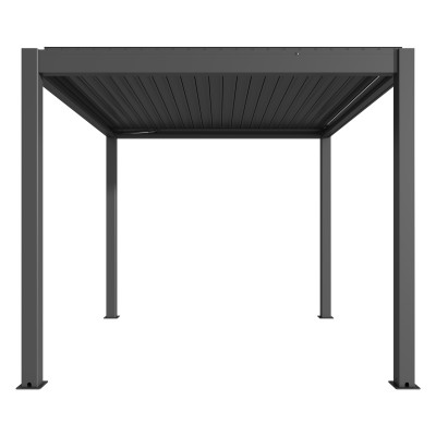 MotionFlex 300 bioklímatikus pergola, villanymotoros vezérléssel, fehér színű LED világítással