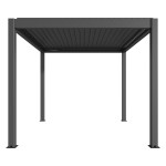 MotionFlex 400 bioklímatikus pergola, villanymotoros vezérléssel, fehér színű LED világítással