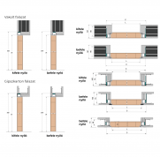 Ermetika xREVERx falsíkban záródó tapéta ajtó szett olasz méretezésben 1010 x 2140 mm / 100 mm